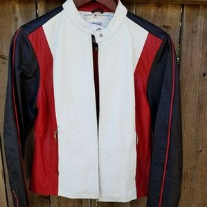 Tommy Hilfiger genuine leather motorcycle jacket